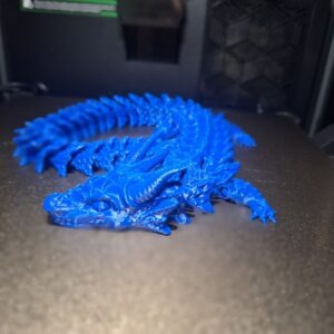 The Gloomsworn Dragon in deep blue