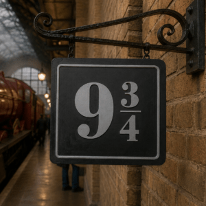 Platform 9¾ Inspired 3D Printed Sign